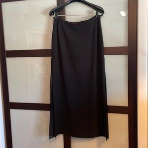 JS Collections Black full length skirt with side slits